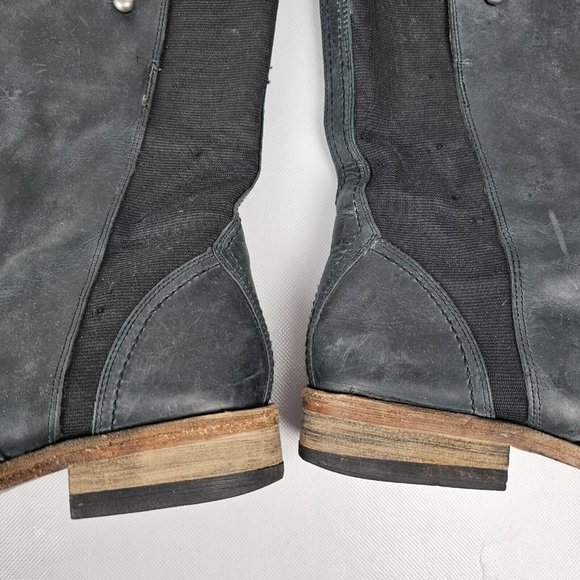 Lucchese Spirit Size 7 Women Annie Smokey Charcoal Leather Riding Tall Boot READ - Picture 7 of 16